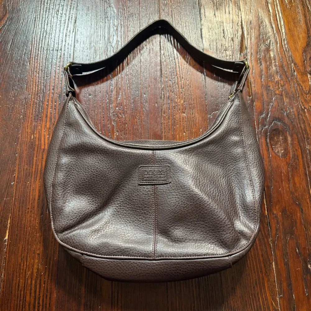 Vintage Relic Purse Y2K Shoulder Bag Handbag Brown Leather Zip